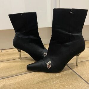 Boots Black Heeled Ankle Boots